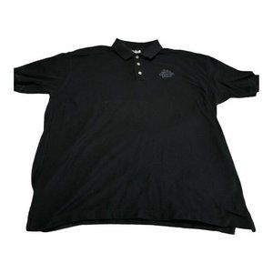 Disney Parks Mens Rugby Shirt Black Short Sleeve